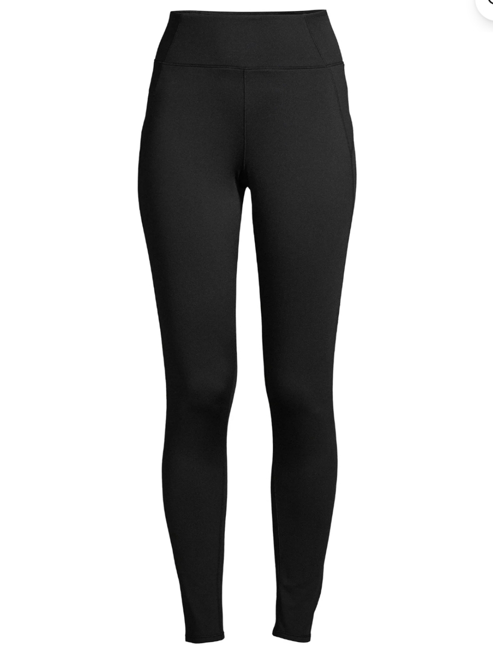 Climate Right by Cuddl Duds Womens Black Base Layer Leggings (S) NEW